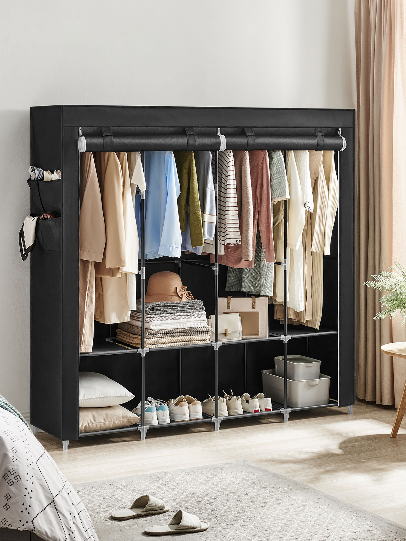 Wardrobe Closet Portable Fabric Cover - Taşınabilir Gardırop, Kapaklı Gardırop Düzenleyici, 4