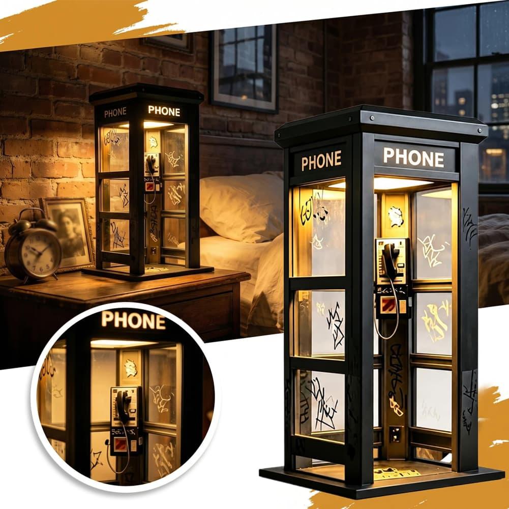 Bedroom Furniture - Retro Graffiti Telefon Kulübesi Masa Lambası