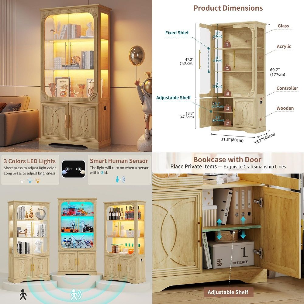 Storage - Cam Kapılı ve Depolama Raflı Vitrin,