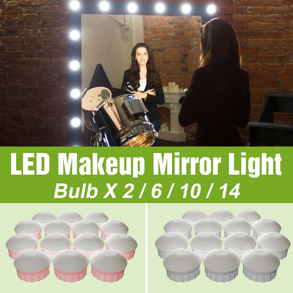 Dressing Table Vanity With Lighted Mirror - LED Makyaj Aynası Ampul 5V Tuvalet
