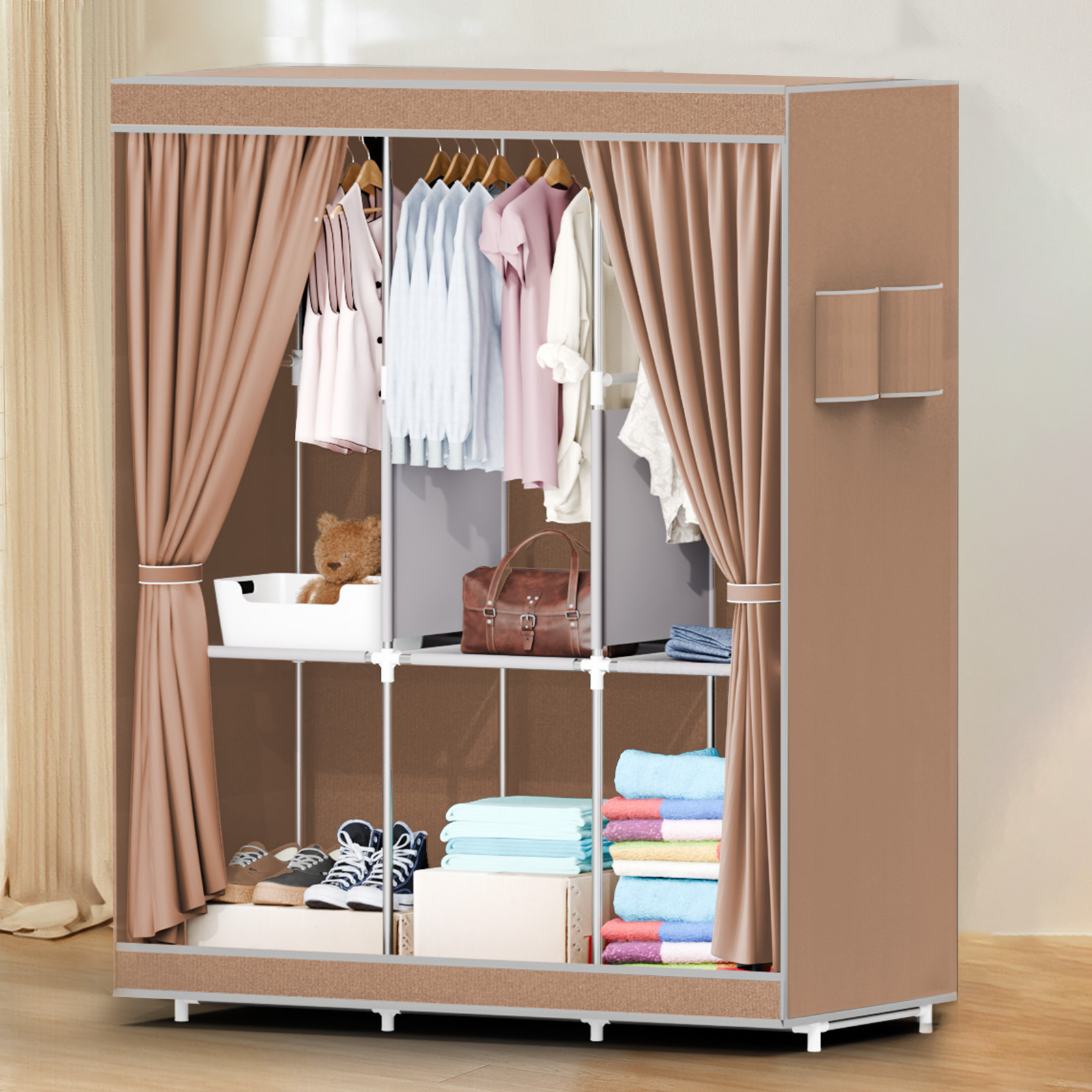 Wardrobe Closet Portable Fabric Cover - 51 İnç Taşınabilir Dolap Gardırop 16mm