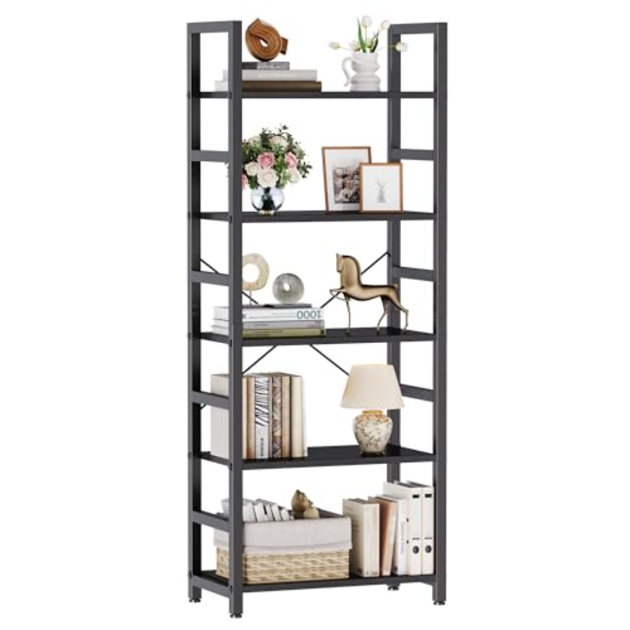 Storage - 5 Katlı Kitaplık, Modern Uzun Kitaplık,