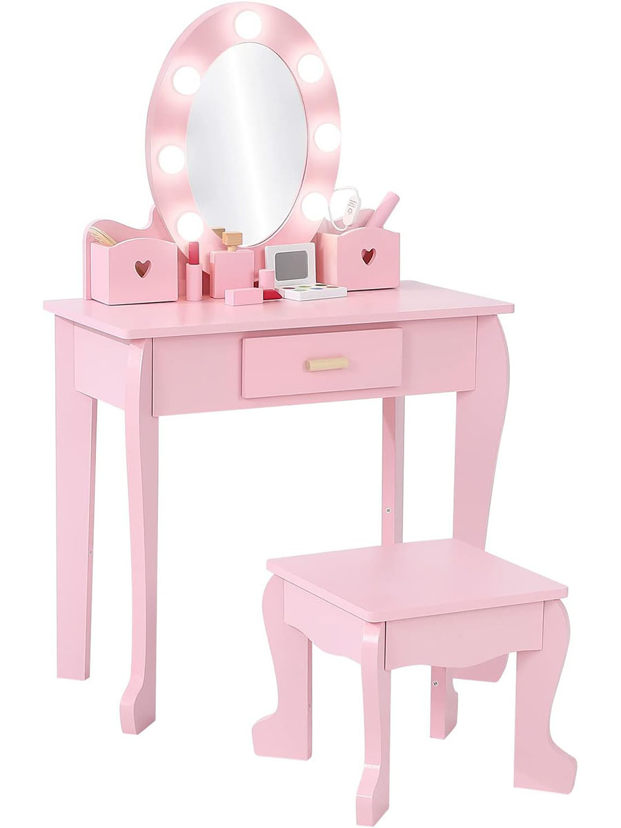 Dressing Table Vanity With Lighted Mirror - Çocuklar için Işıklı ve Aynalı Makyaj