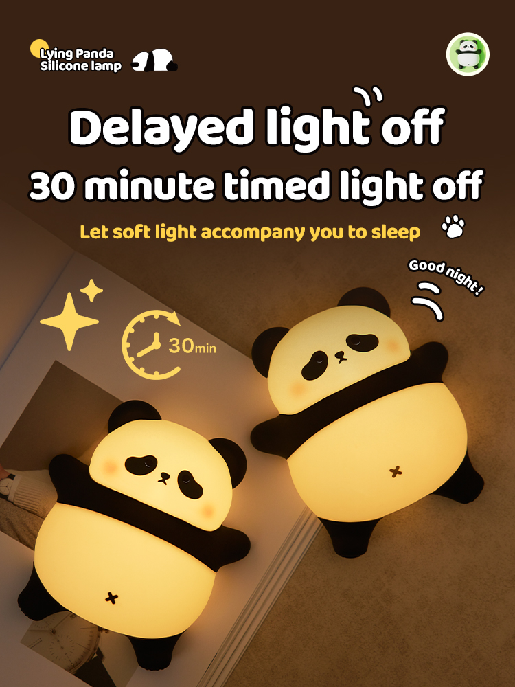 Floating Nightstand With Led Light - Sevimli karikatür LED gece lambası dokunmatik