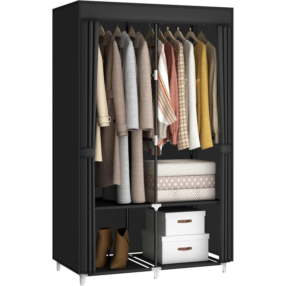 Wardrobe Closet Portable Fabric Cover - Küçük Odalar İçin Portatif Dolap, Askı