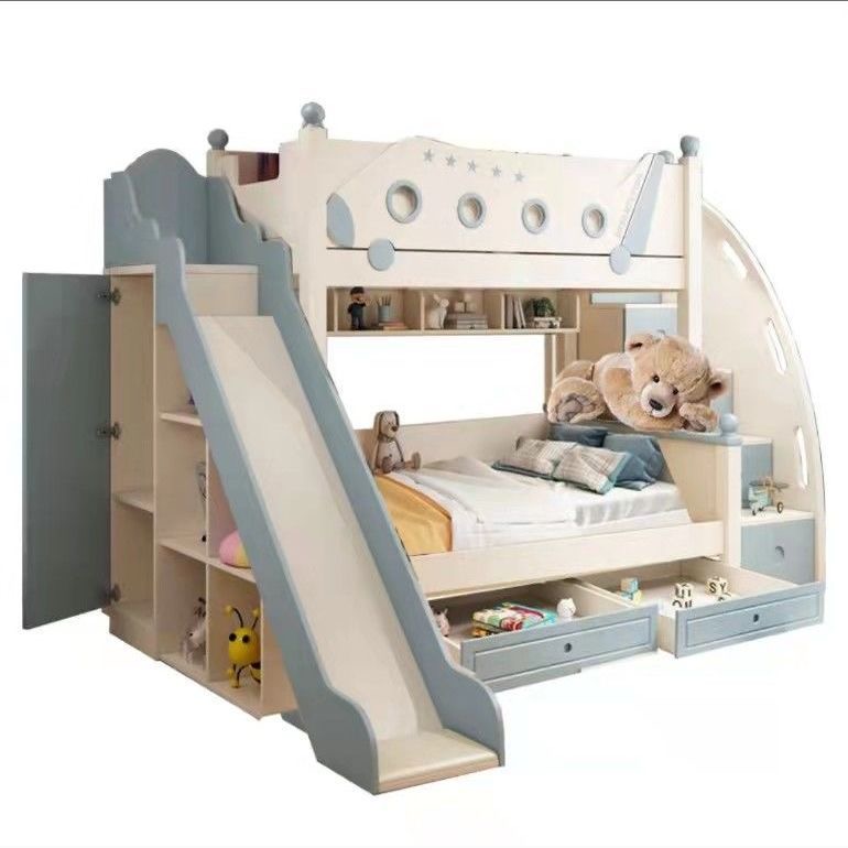 Bunk Bed With Stairs And Slide - Yüksek Kaliteli Ahşap Prenses Tarzı Ranza