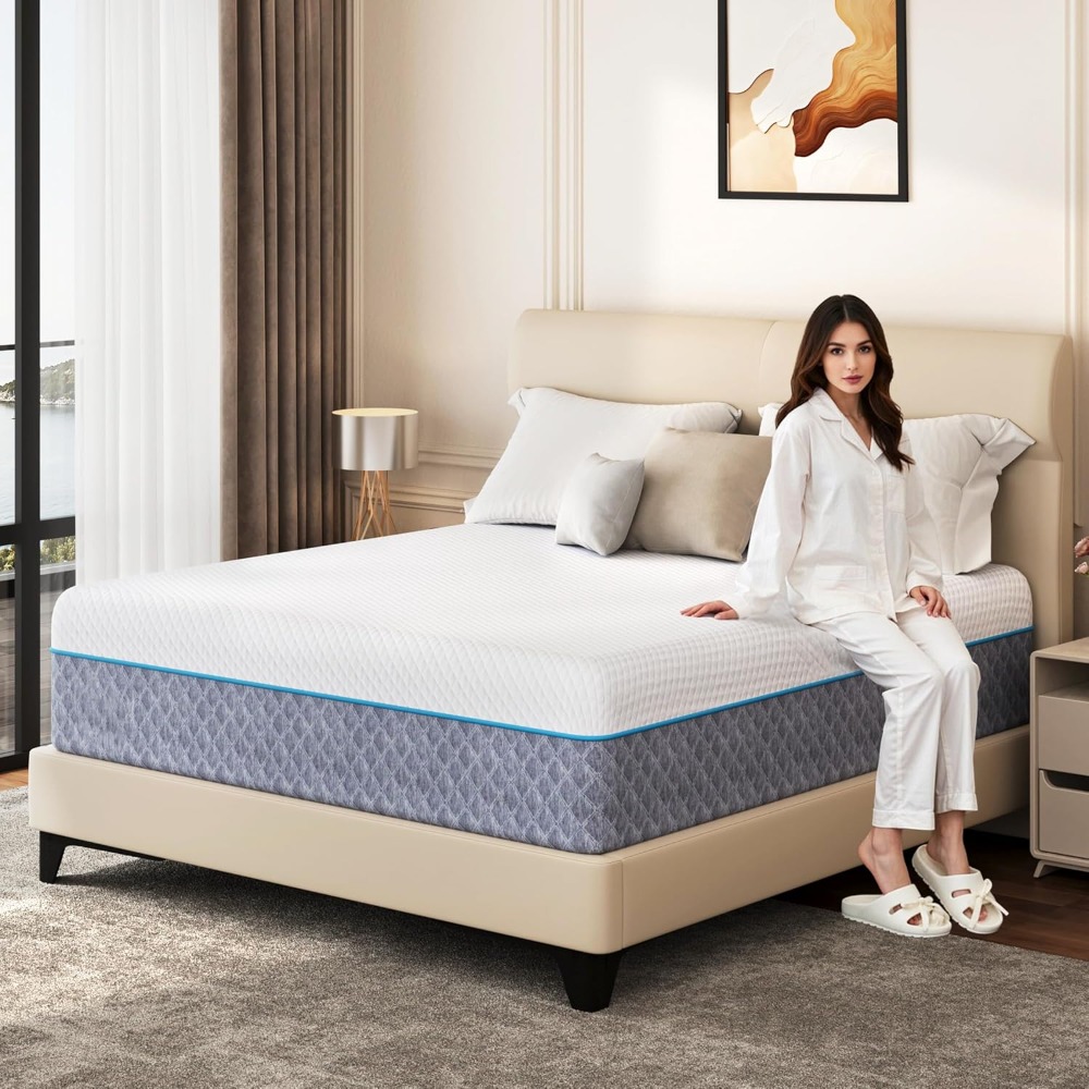 Memory Foam Mattress In A Box Queen - 14 İnç Kraliçe Yatak Kutuda, Soğutucu