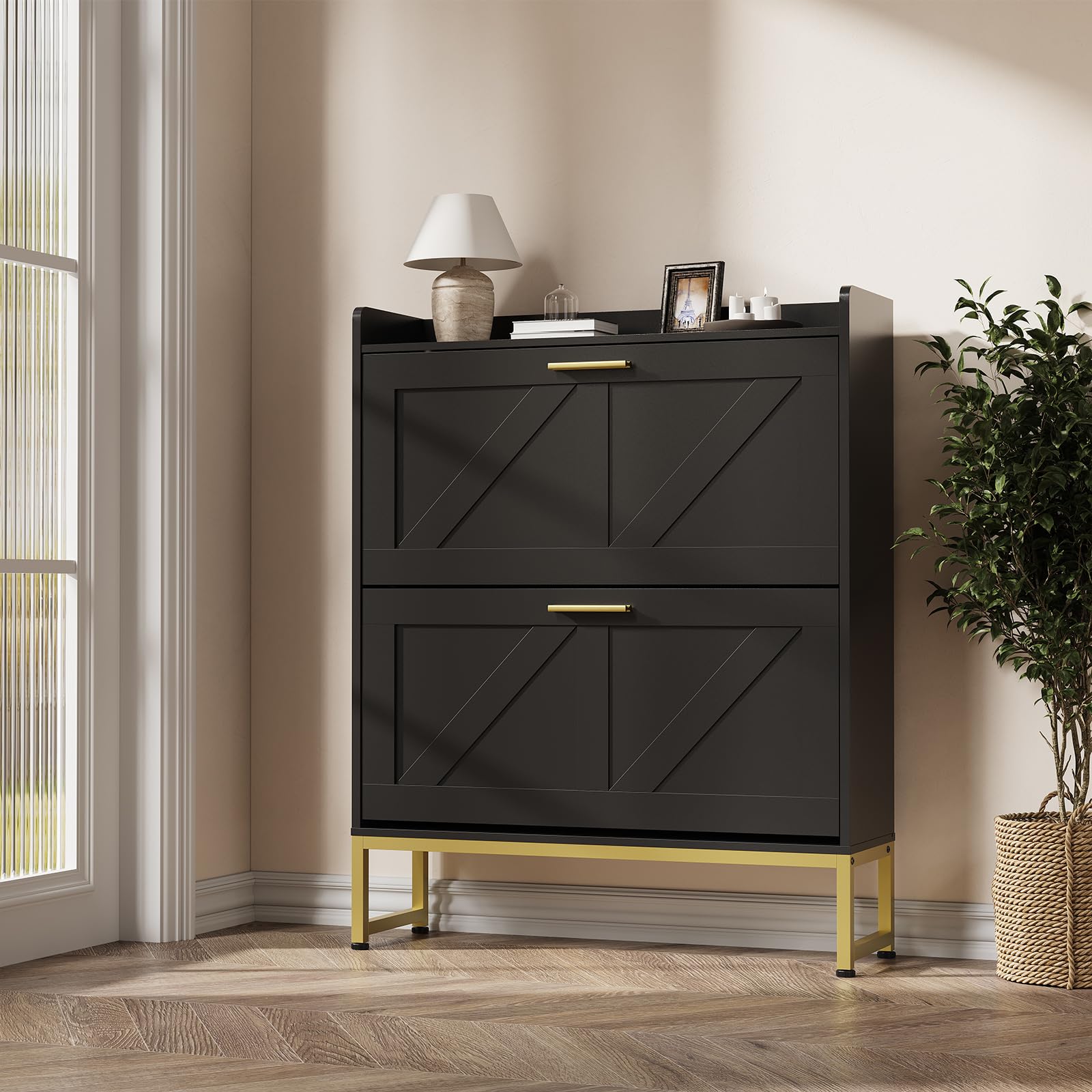Shoe Rack Cabinet Narrow Entryway - Giriş Yolu İçin Dar Ayakkabı Dolabı,