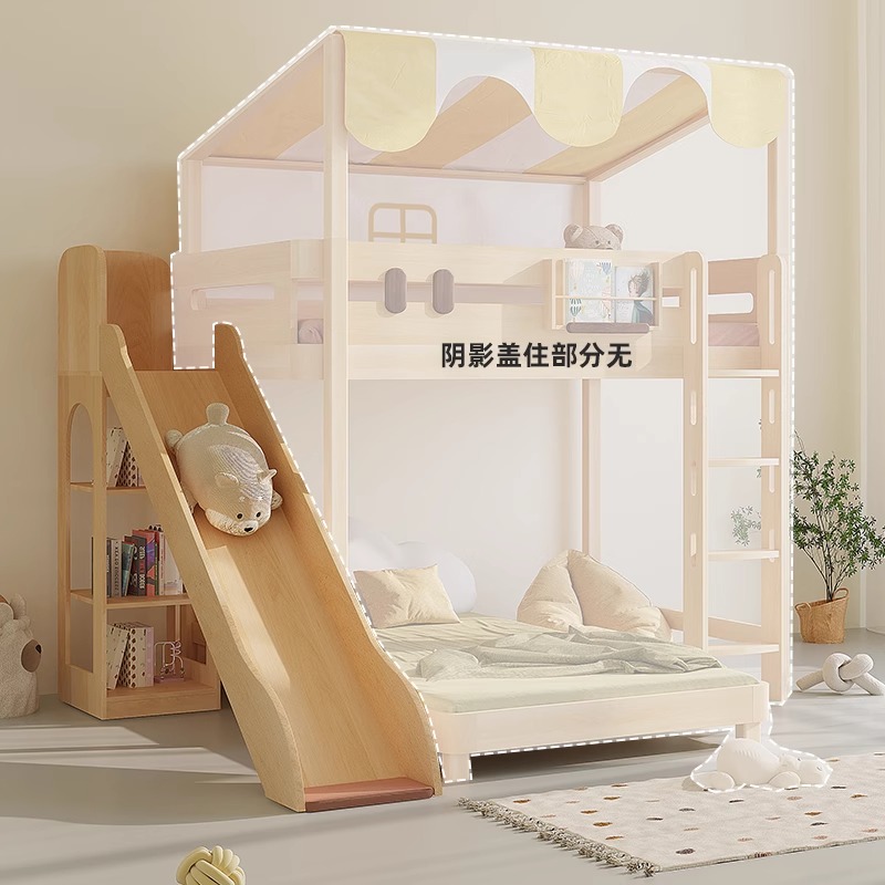 Bunk Bed With Stairs And Slide - Ranzalı yatak kaydırağı tek kişilik satış