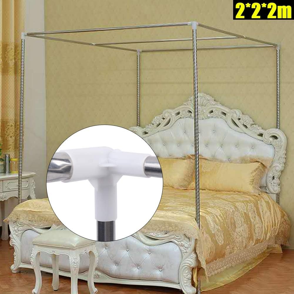 Canopy Bed Frame Metal Queen - Paslanmaz Çelik Kanopi Yatak Çerçevesi Metal