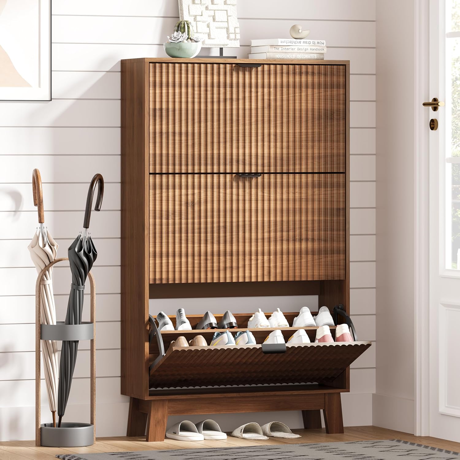 Shoe Rack Cabinet Narrow Entryway - Giriş Holü Ayakkabı Dolabı 3 Çekmeceli