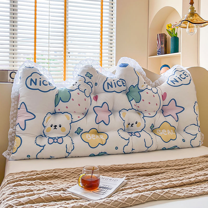 Headboard Cushion Backrest Tatami - Dantel taç 1.2M uzun yastık kız