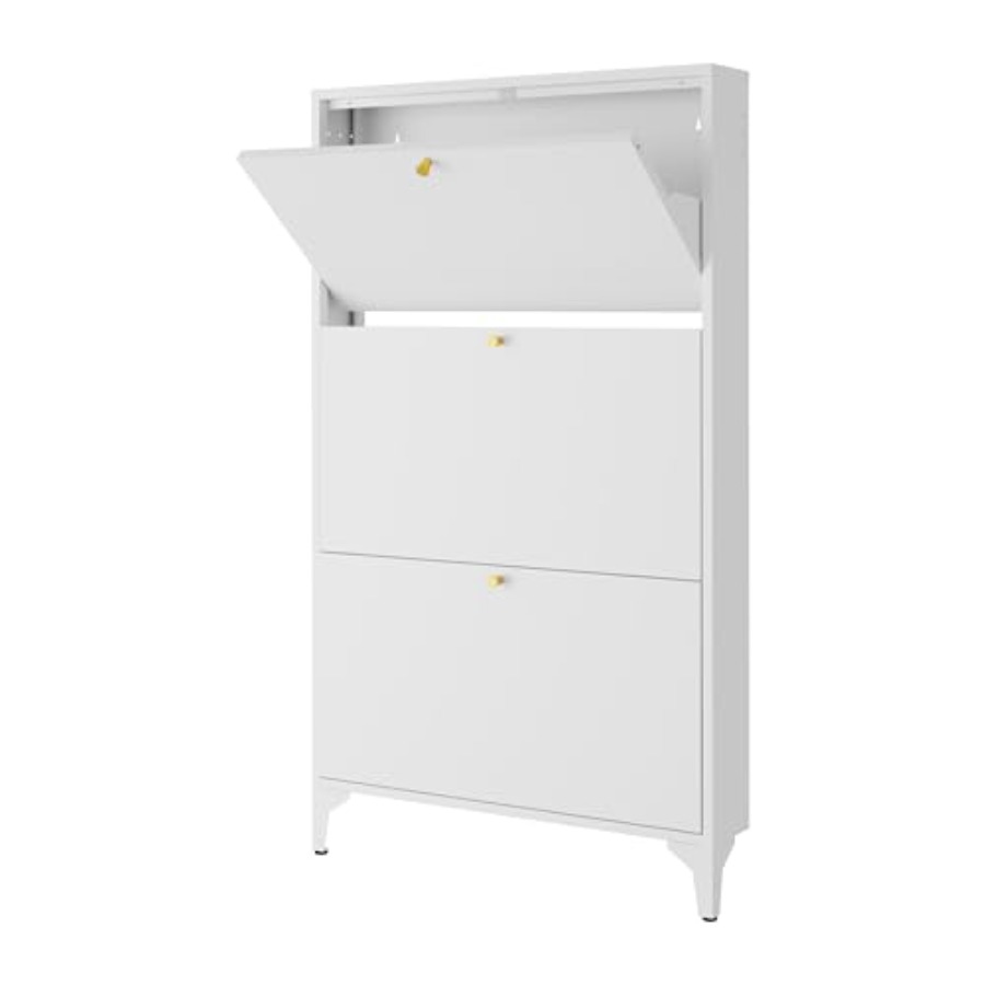 Shoe Rack Cabinet Narrow Entryway - 3 Çekmeceli Ayaklı Ayakkabı Dolabı, Antre,