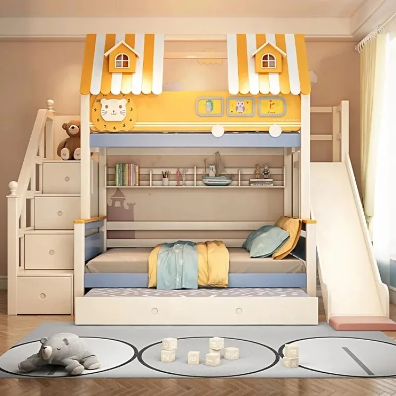 Ahşap Çocuk Odası Ranzası, Kay - Bunk Bed With Stairs And Slide incelemesi ve fiyatı