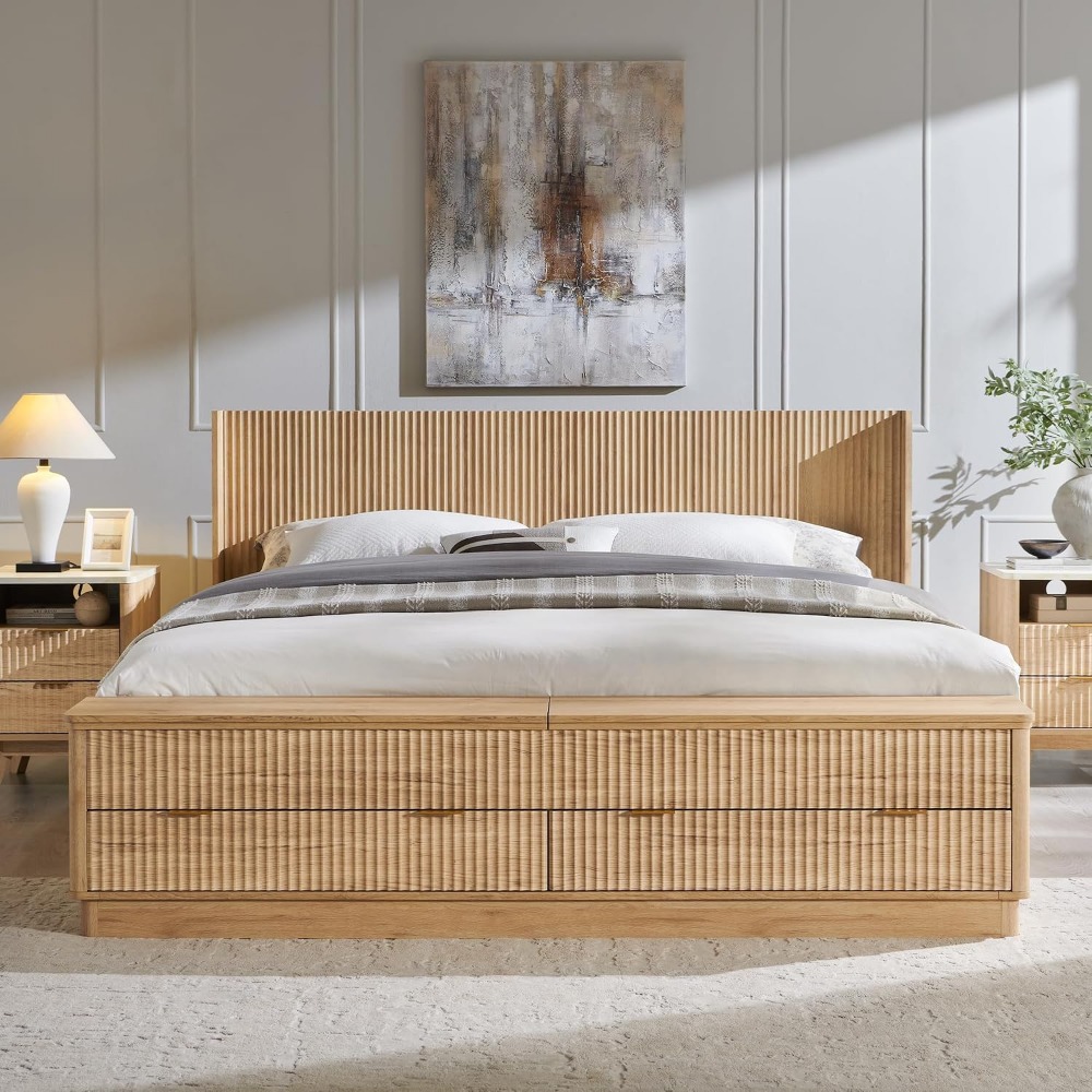 King Boy Yatak Çerçevesi, Depo - King Size Bed Frame With Storage Drawers incelemesi ve fiyatı
