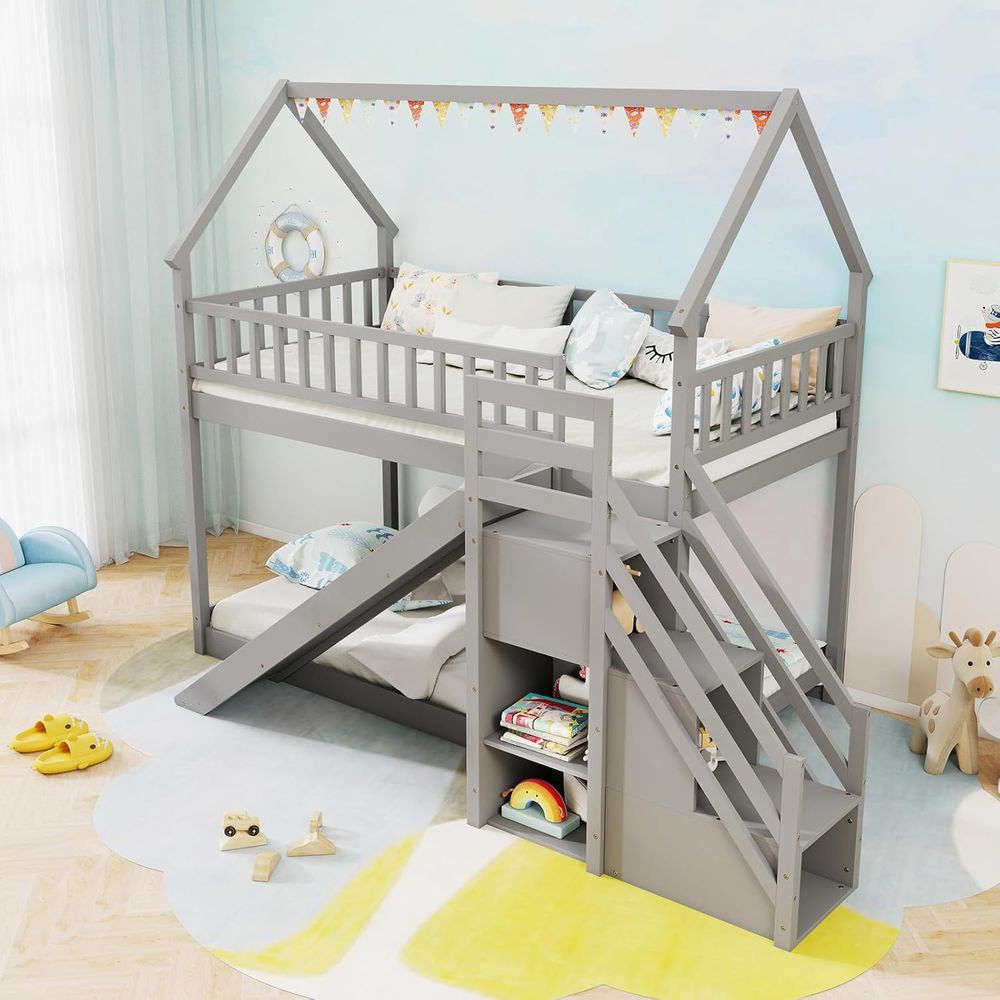 Çift Kişilik Ranzalı Yatak, Ka - Bunk Bed With Stairs And Slide incelemesi ve fiyatı