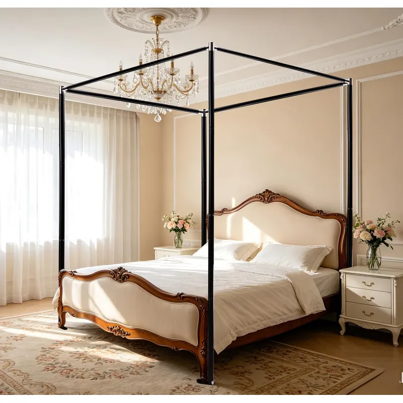 Paslanmaz Çelik Yatak Çerçeves - Canopy Bed Frame Metal Queen incelemesi ve fiyatı