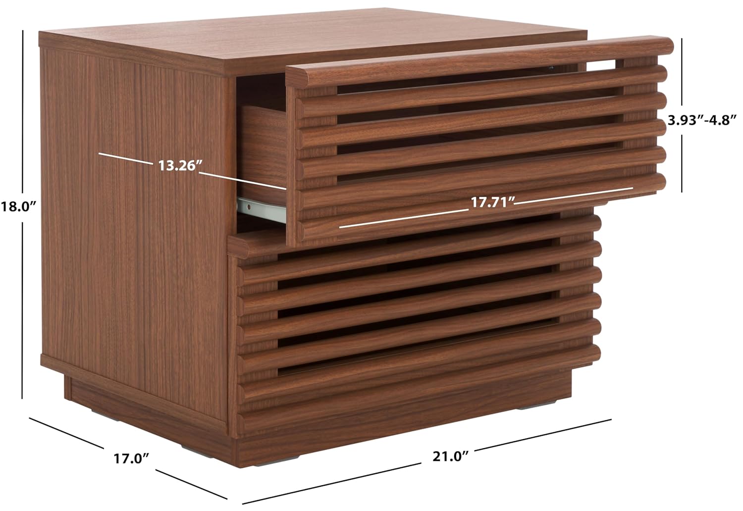 Averi Koyu Ceviz Rengi, 2 Çekm - Solid Wood Nightstand 2 Drawers incelemesi ve fiyatı