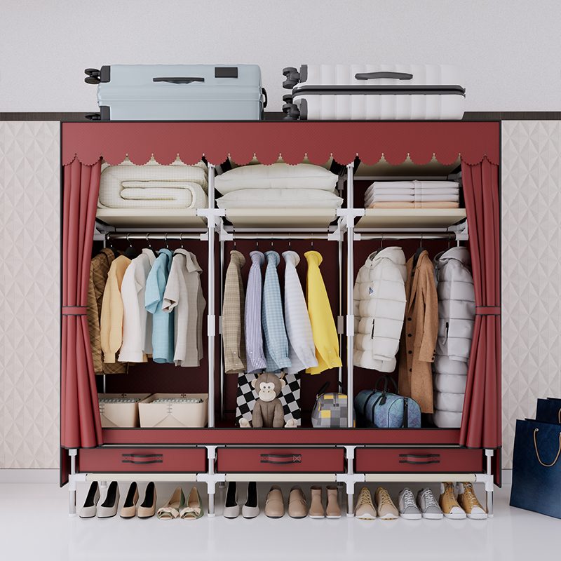 Taşınabilir Gardırop, Çelik Çe - Wardrobe Closet Portable Fabric Cover incelemesi ve fiyatı