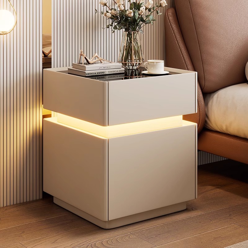 Akıllı Komodin, Sensörlü Işık, - Solid Wood Nightstand 2 Drawers incelemesi ve fiyatı
