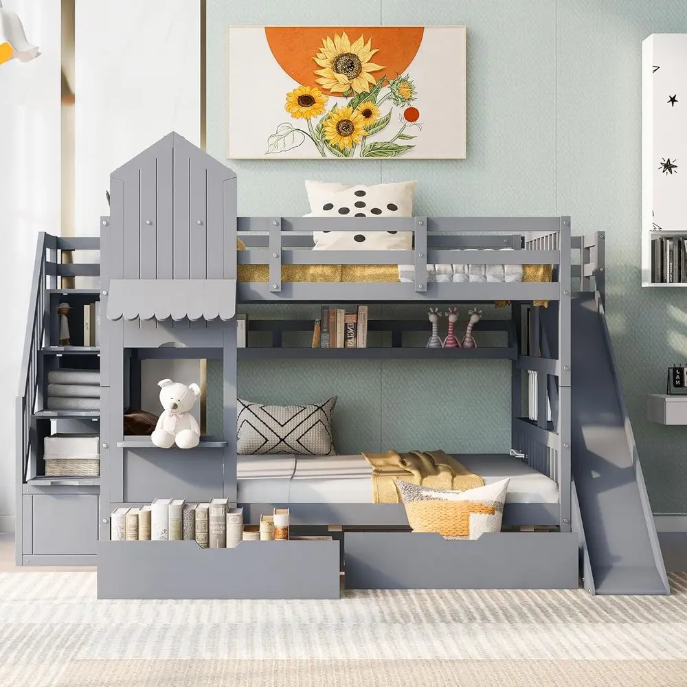 Merdivenli, Kaydıraklı, Çekmec - Bunk Bed With Stairs And Slide incelemesi ve fiyatı