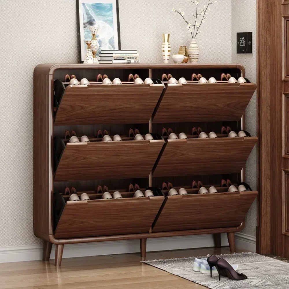 İnce Kapaklı Ayakkabılık, Rust - Shoe Rack Cabinet Narrow Entryway incelemesi ve fiyatı
