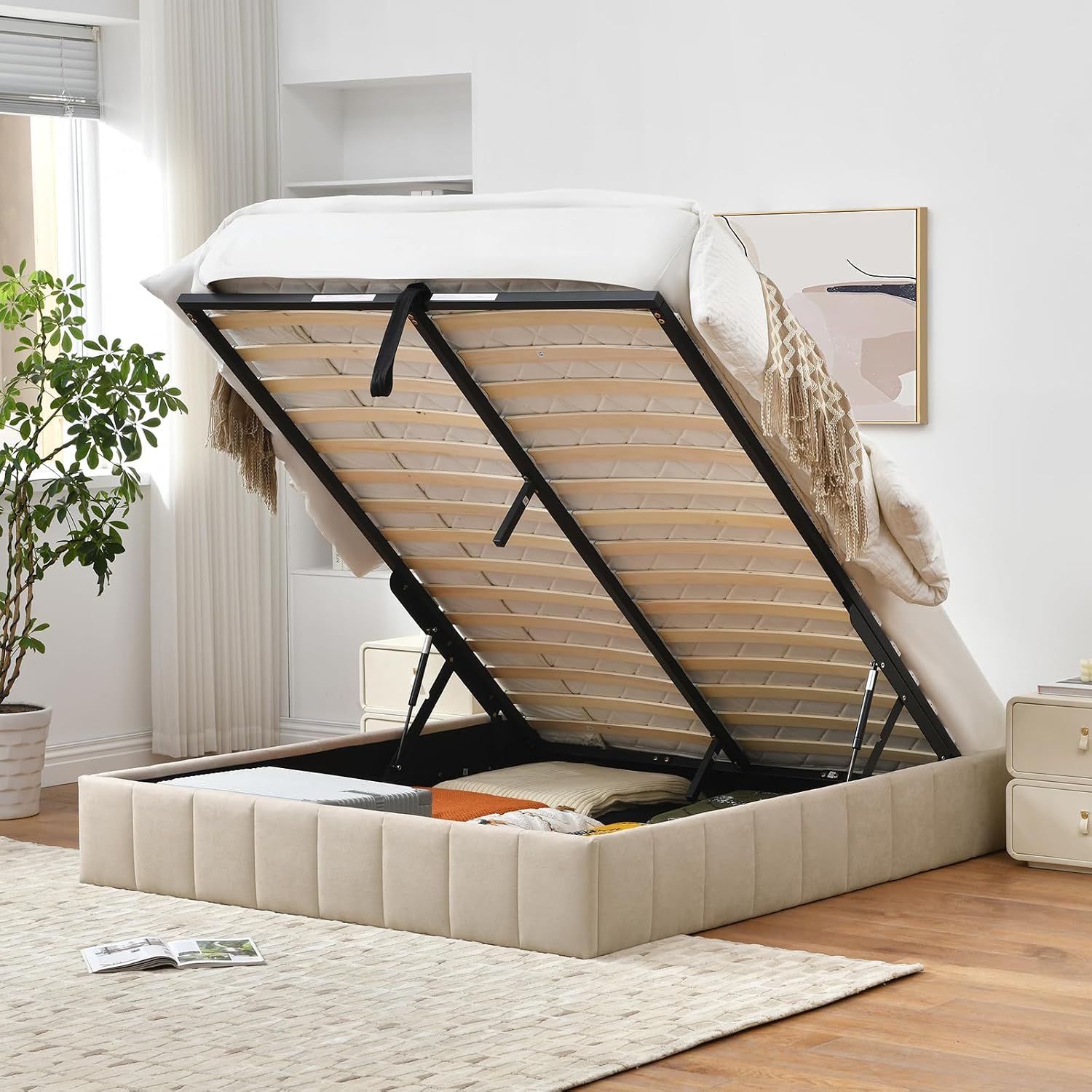 Tam Boy Yataklı Sandıklı Karyo - Gas Lift Storage Bed Hydraulic incelemesi ve fiyatı