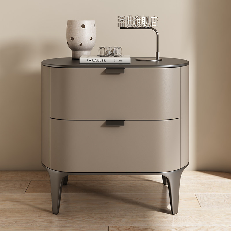 Lüks Komodinler Mikrofiber Der - Solid Wood Nightstand 2 Drawers incelemesi ve fiyatı