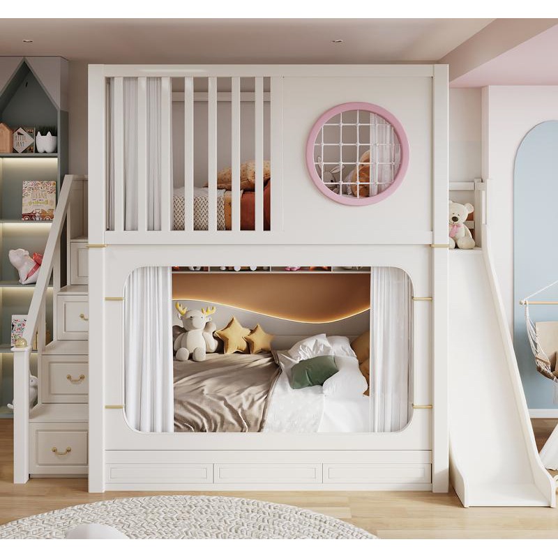 Çocuklar için Kaydıraklı ve De - Bunk Bed With Stairs And Slide incelemesi ve fiyatı