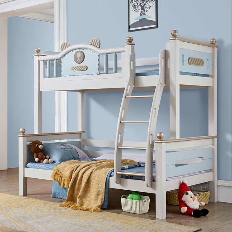Modern Basit Ahşap Çok Fonksiy - Bunk Bed With Stairs And Slide incelemesi ve fiyatı