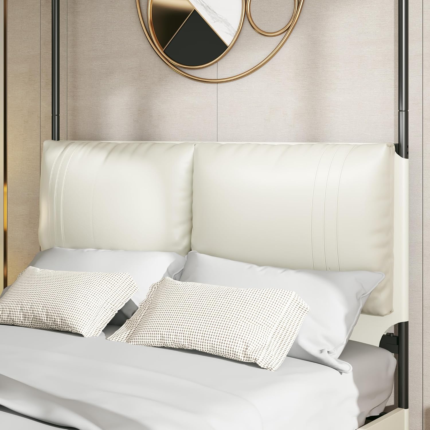 Kraliçe Boy Yatak Çerçevesi, D - Canopy Bed Frame Metal Queen incelemesi ve fiyatı
