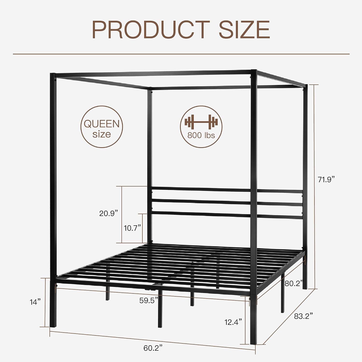 Metal Kanopili Karyola Çerçeve - Canopy Bed Frame Metal Queen incelemesi ve fiyatı