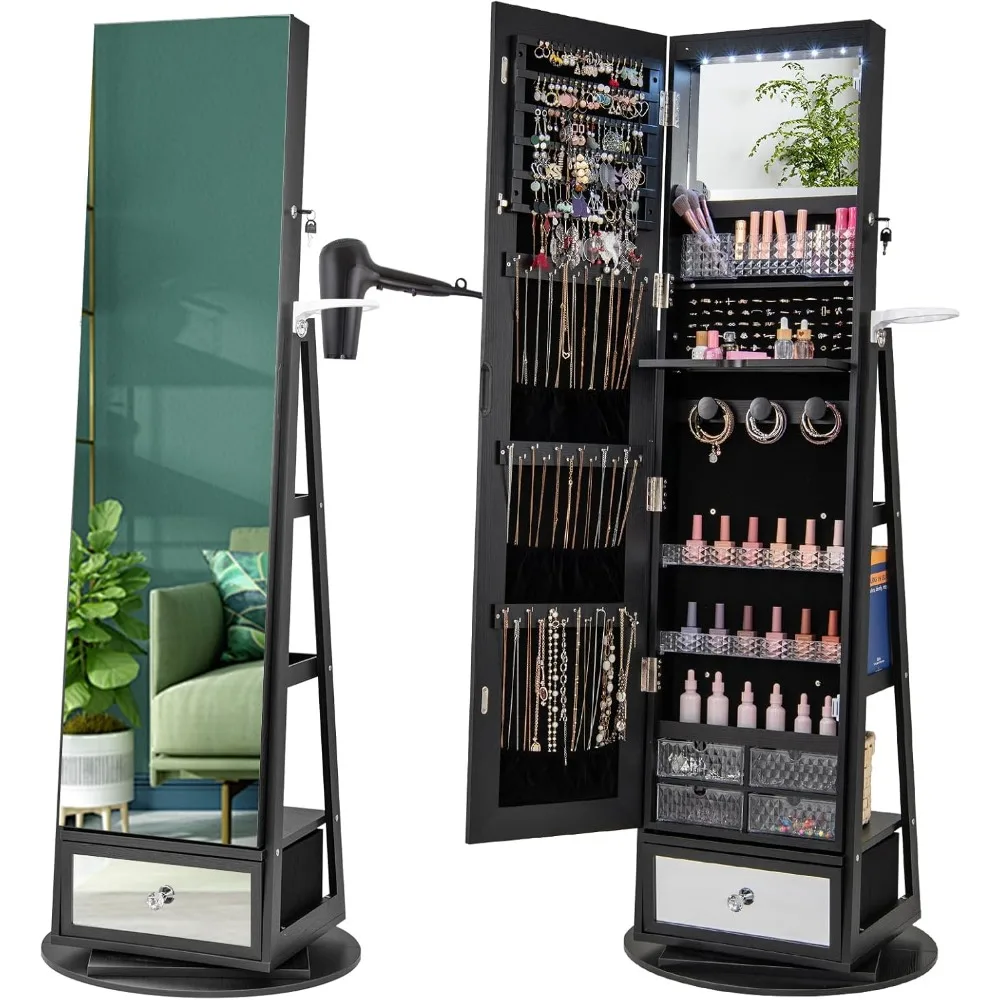 360 °   Döner Mücevher Dolabı  - Full Length Mirror Jewelry Armoire incelemesi ve fiyatı
