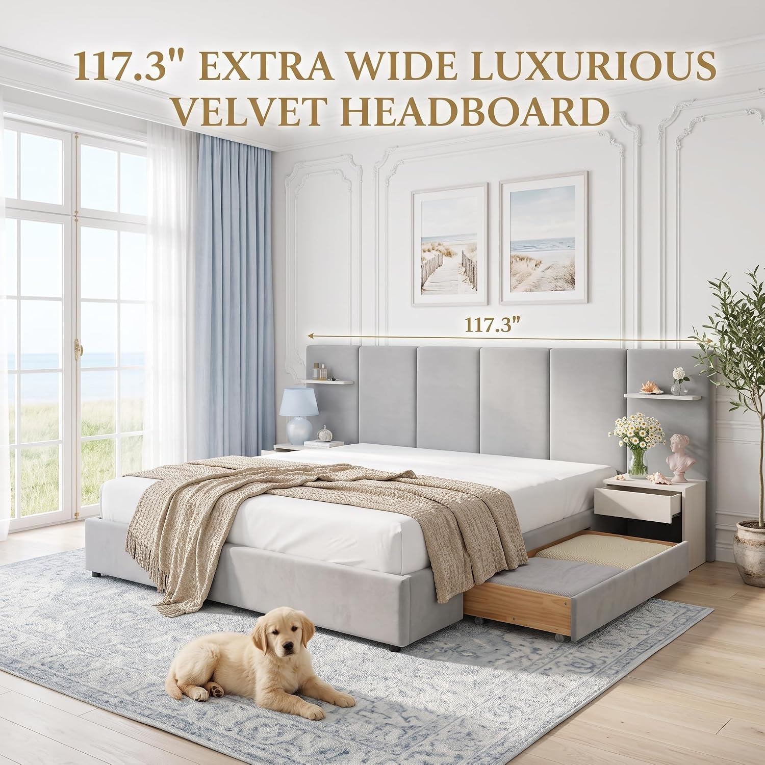 Depolama Alanı ve Entegre Komo - King Size Bed Frame With Storage Drawers incelemesi ve fiyatı