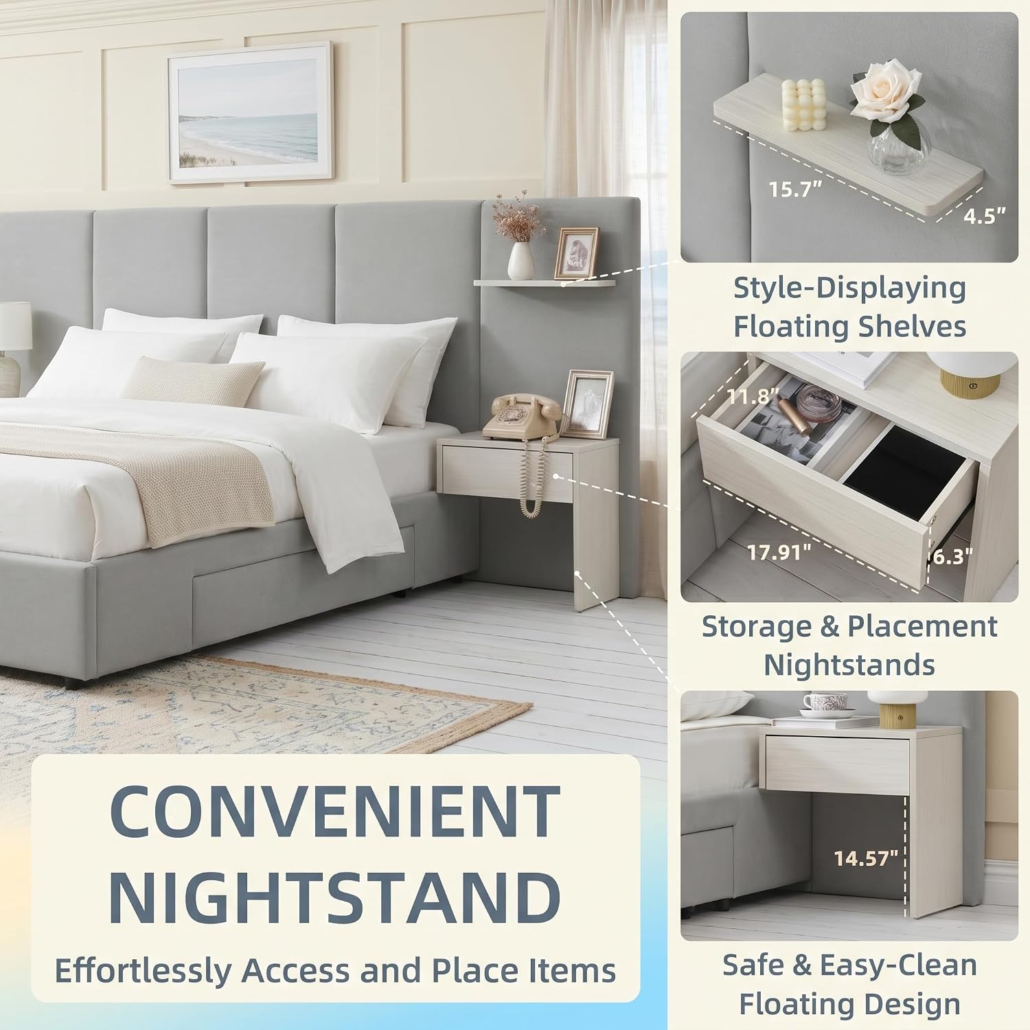 Depolama Alanı ve Entegre Komo - King Size Bed Frame With Storage Drawers incelemesi ve fiyatı
