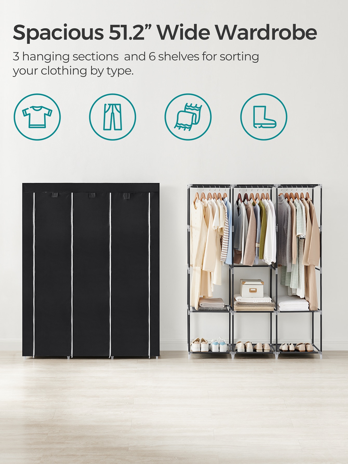 Taşınabilir Dolap Düzenleyici  - Wardrobe Closet Portable Fabric Cover incelemesi ve fiyatı