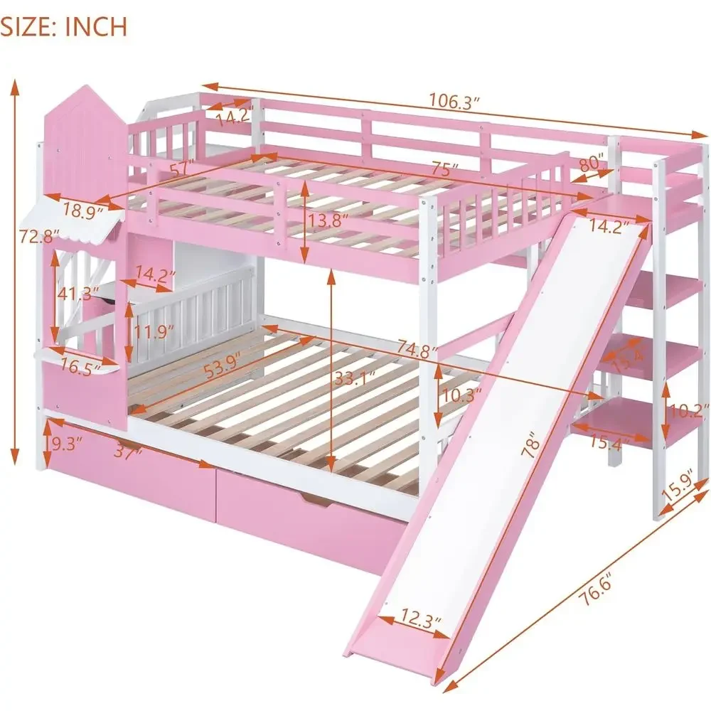 Merdivenli, Kaydıraklı ve Sakl - Bunk Bed With Stairs And Slide incelemesi ve fiyatı
