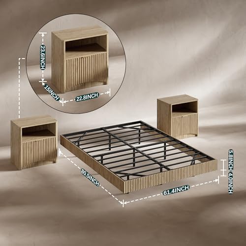 Yatak Odası Takımı, Kraliçe Bo - Floating Nightstand With Led Light incelemesi ve fiyatı