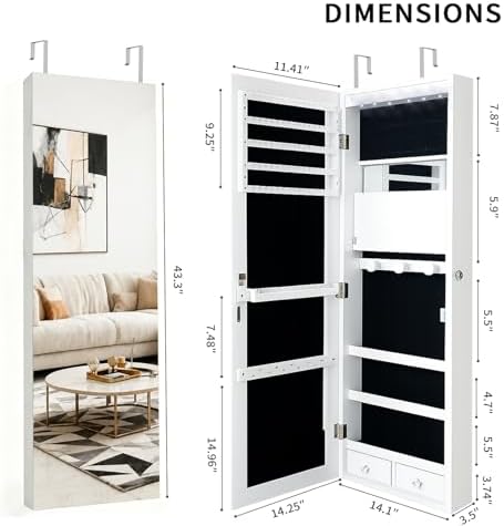 Kilitlenebilir Mücevher Dolabı - Full Length Mirror Jewelry Armoire incelemesi ve fiyatı