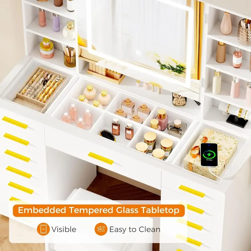 LED Işıklı Aynalı Makyaj Masas - Dressing Table Vanity With Lighted Mirror incelemesi ve fiyatı