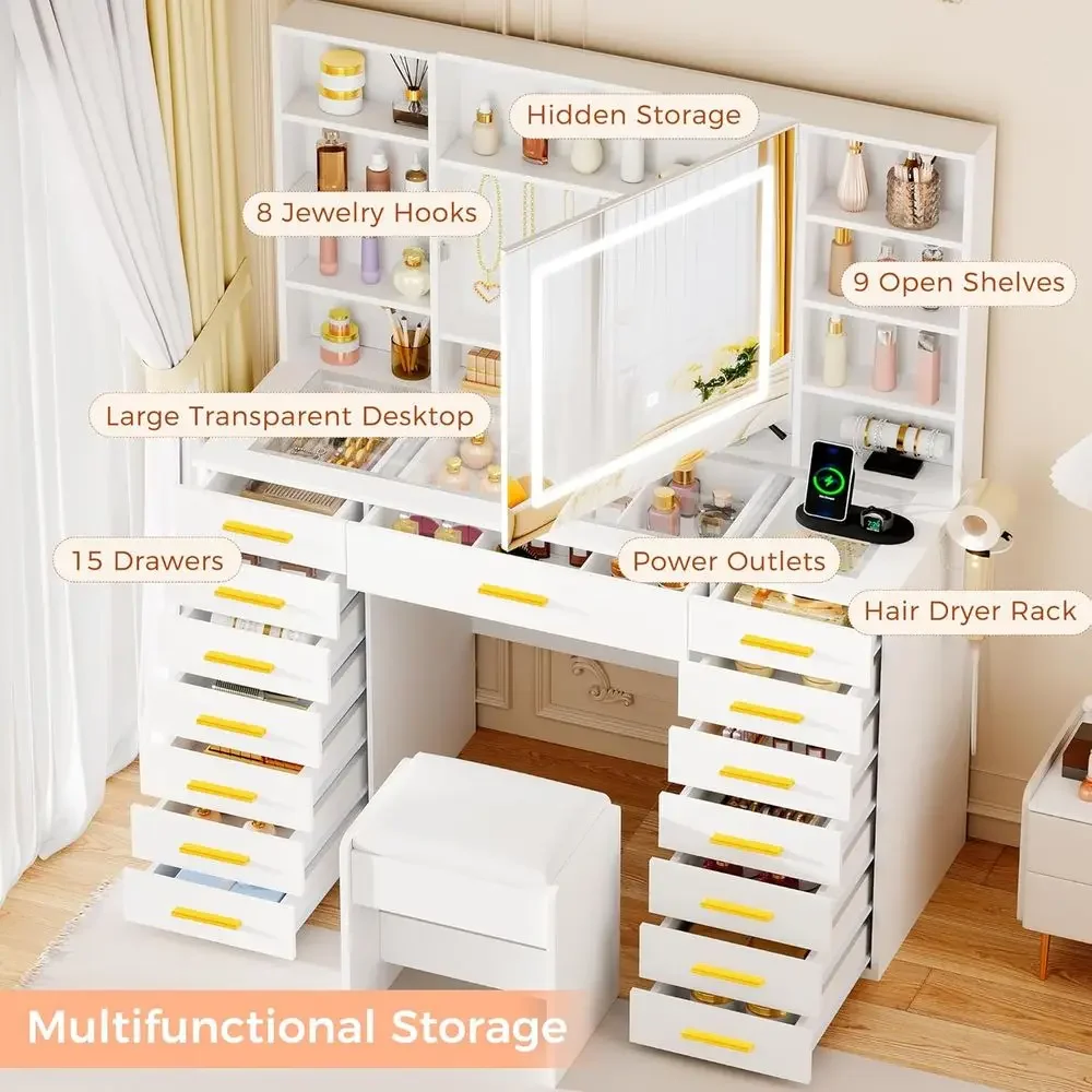 LED Işıklı Aynalı Makyaj Masas - Dressing Table Vanity With Lighted Mirror incelemesi ve fiyatı