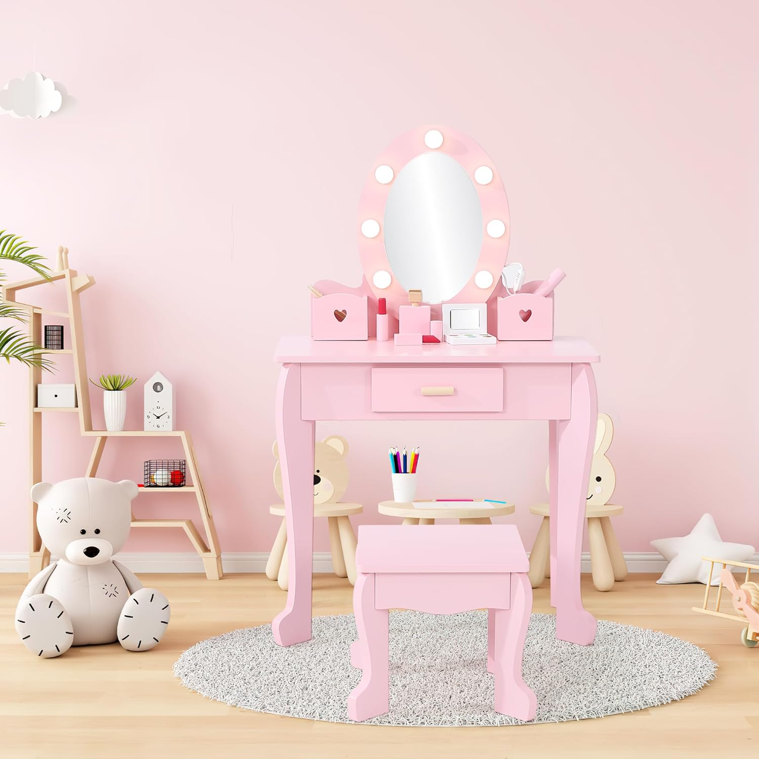 Çocuklar için Işıklı ve Aynalı - Dressing Table Vanity With Lighted Mirror incelemesi ve fiyatı
