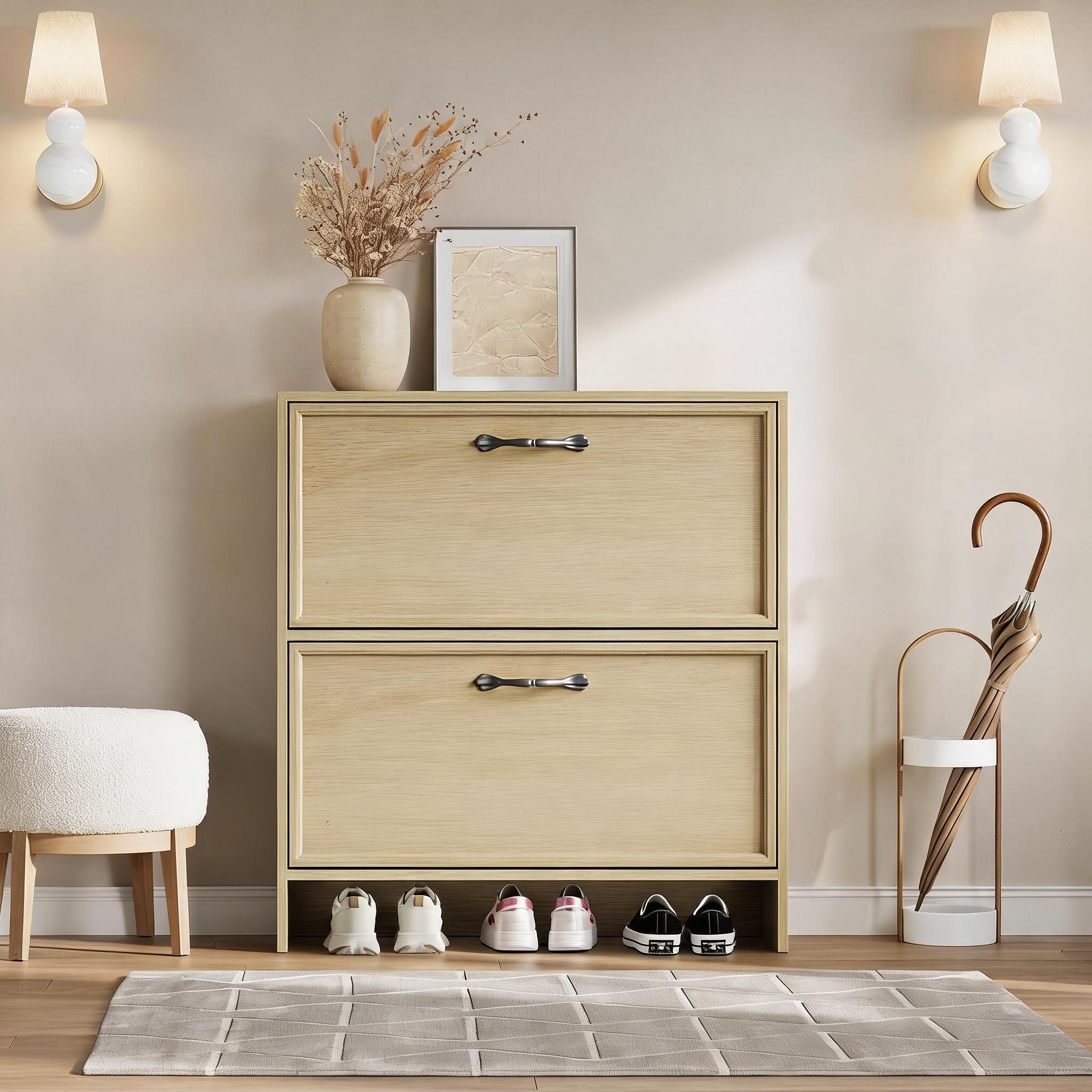 2 Çekmeceli Ayakkabı Dolabı, A - Shoe Rack Cabinet Narrow Entryway incelemesi ve fiyatı