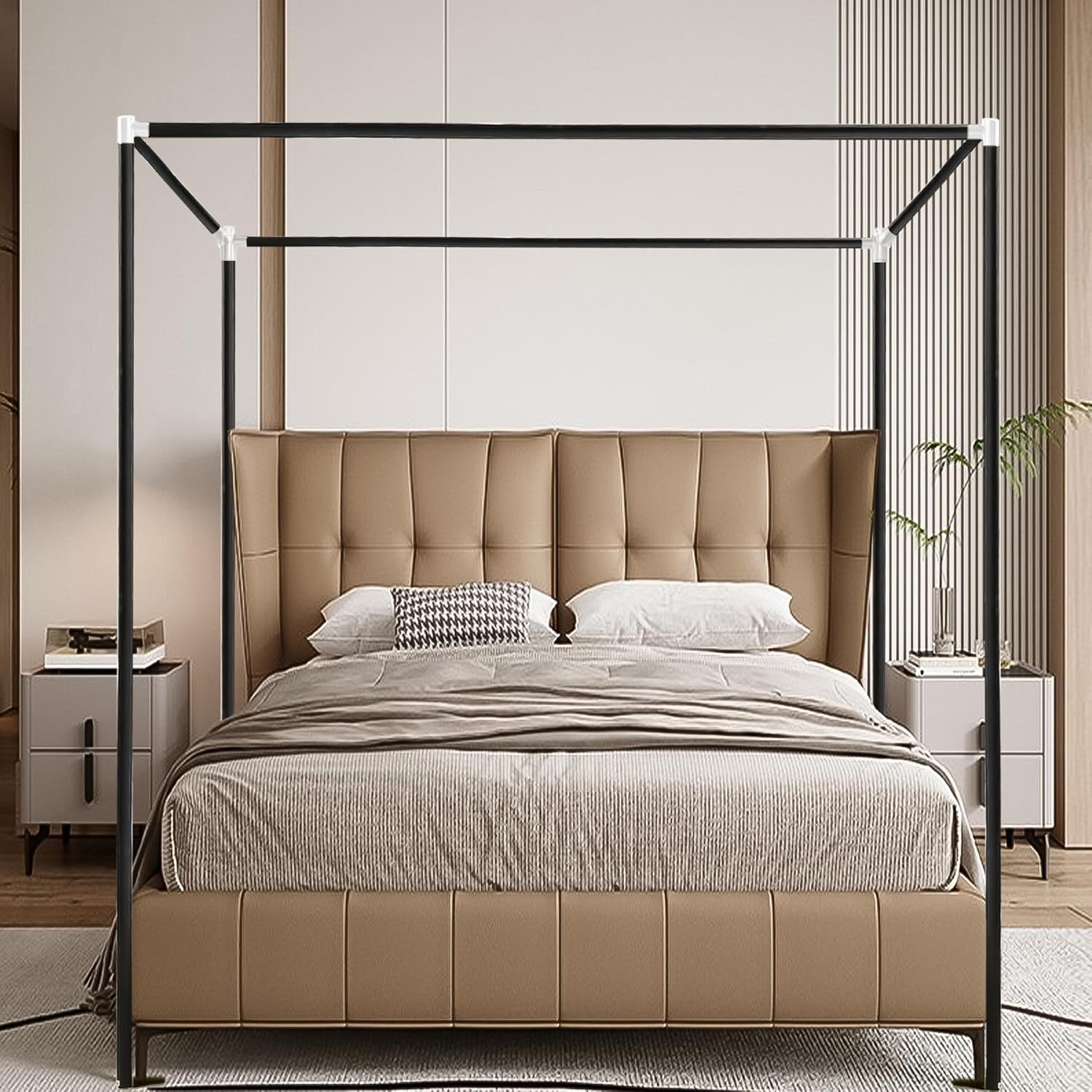 Paslanmaz Çelik Gölgelikli Kar - Canopy Bed Frame Metal Queen incelemesi ve fiyatı