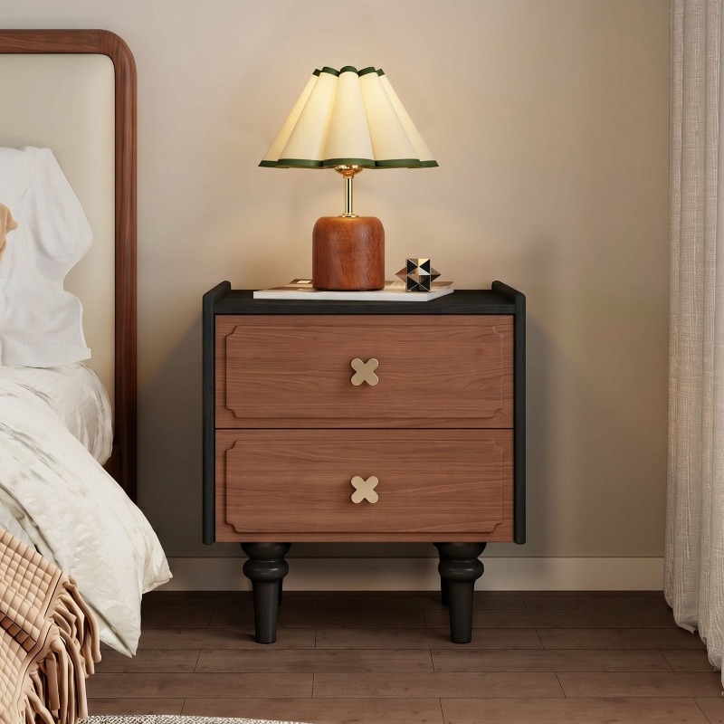 Ev Mobilyası Masif Ahşap Siyah - Solid Wood Nightstand 2 Drawers incelemesi ve fiyatı