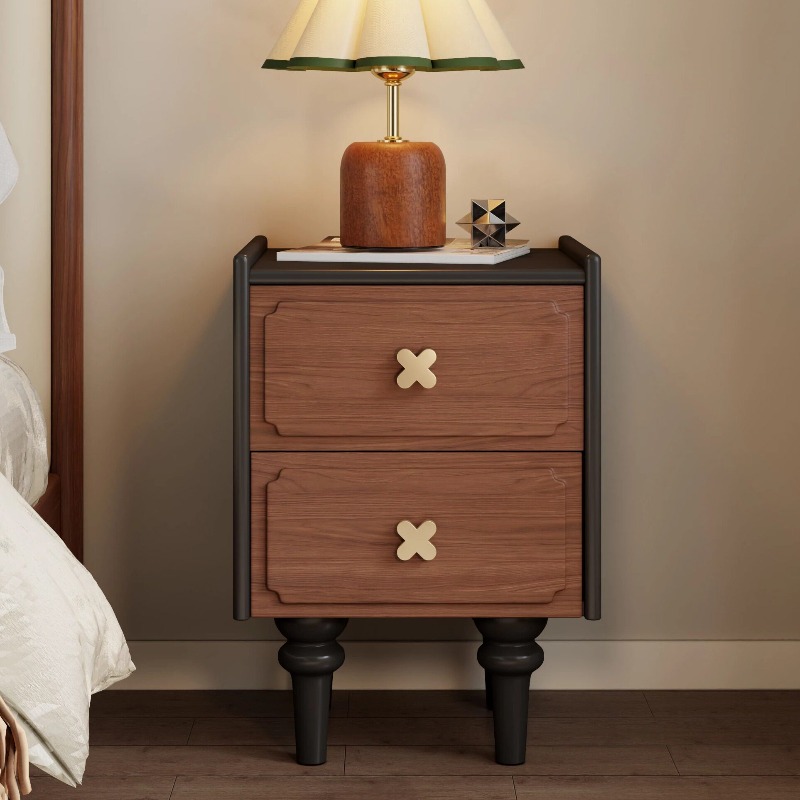 Ev Mobilyası Masif Ahşap Siyah - Solid Wood Nightstand 2 Drawers incelemesi ve fiyatı
