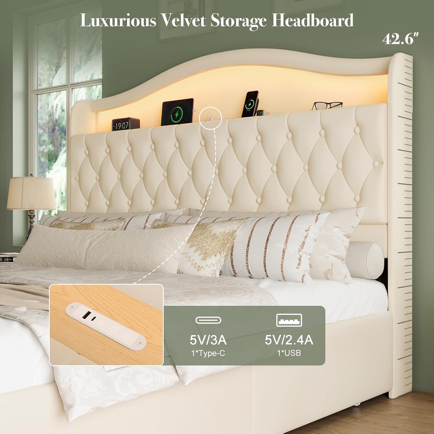 King Size Platform Yatak Çerçe - King Size Bed Frame With Storage Drawers incelemesi ve fiyatı