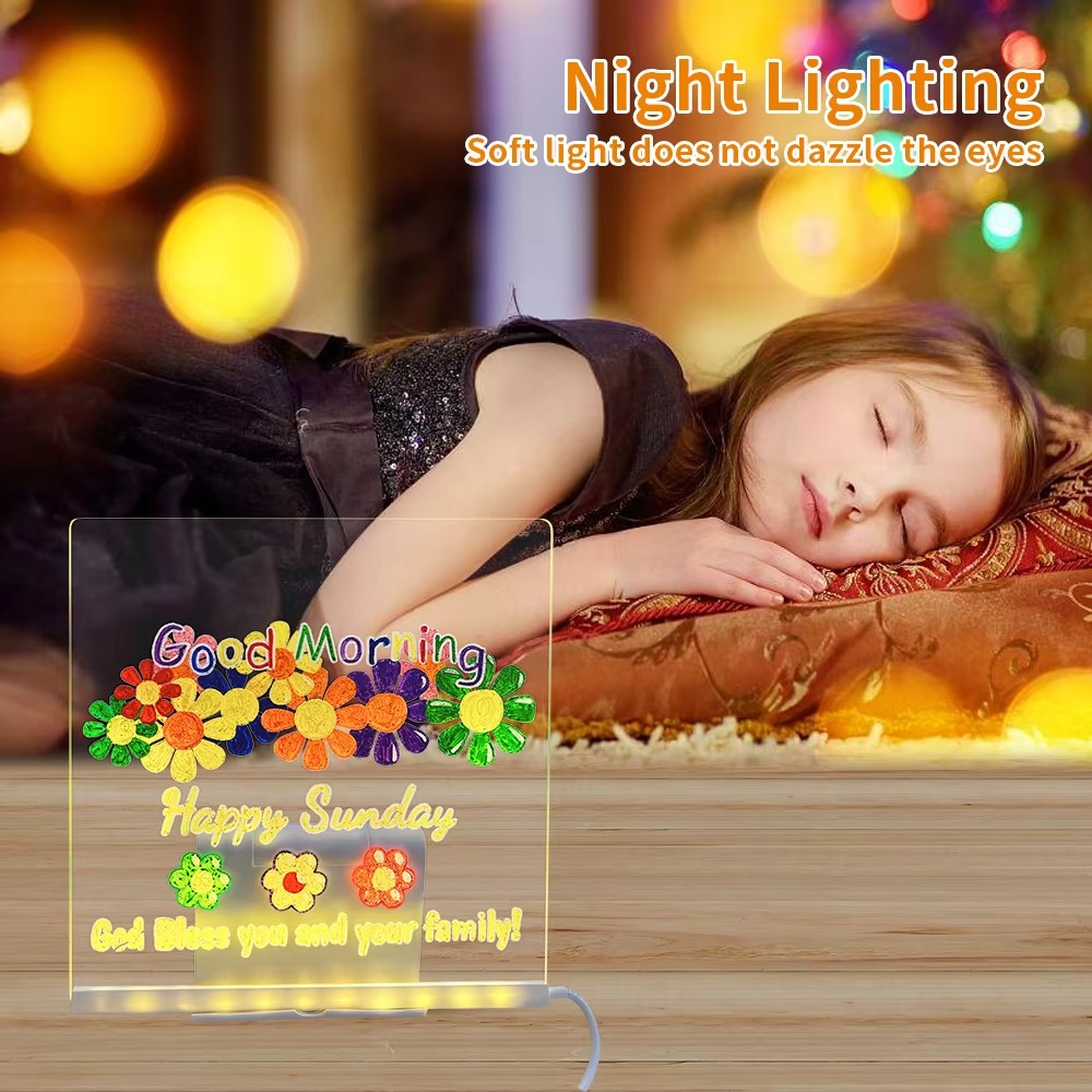 LED Not Panosu DIY Akrilik Mes - Floating Nightstand With Led Light incelemesi ve fiyatı