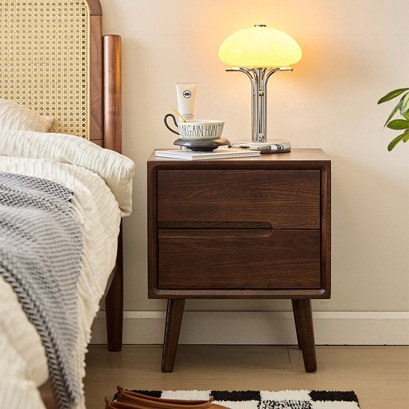 Ahşap Başucu Masaları Vintage  - Solid Wood Nightstand 2 Drawers incelemesi ve fiyatı