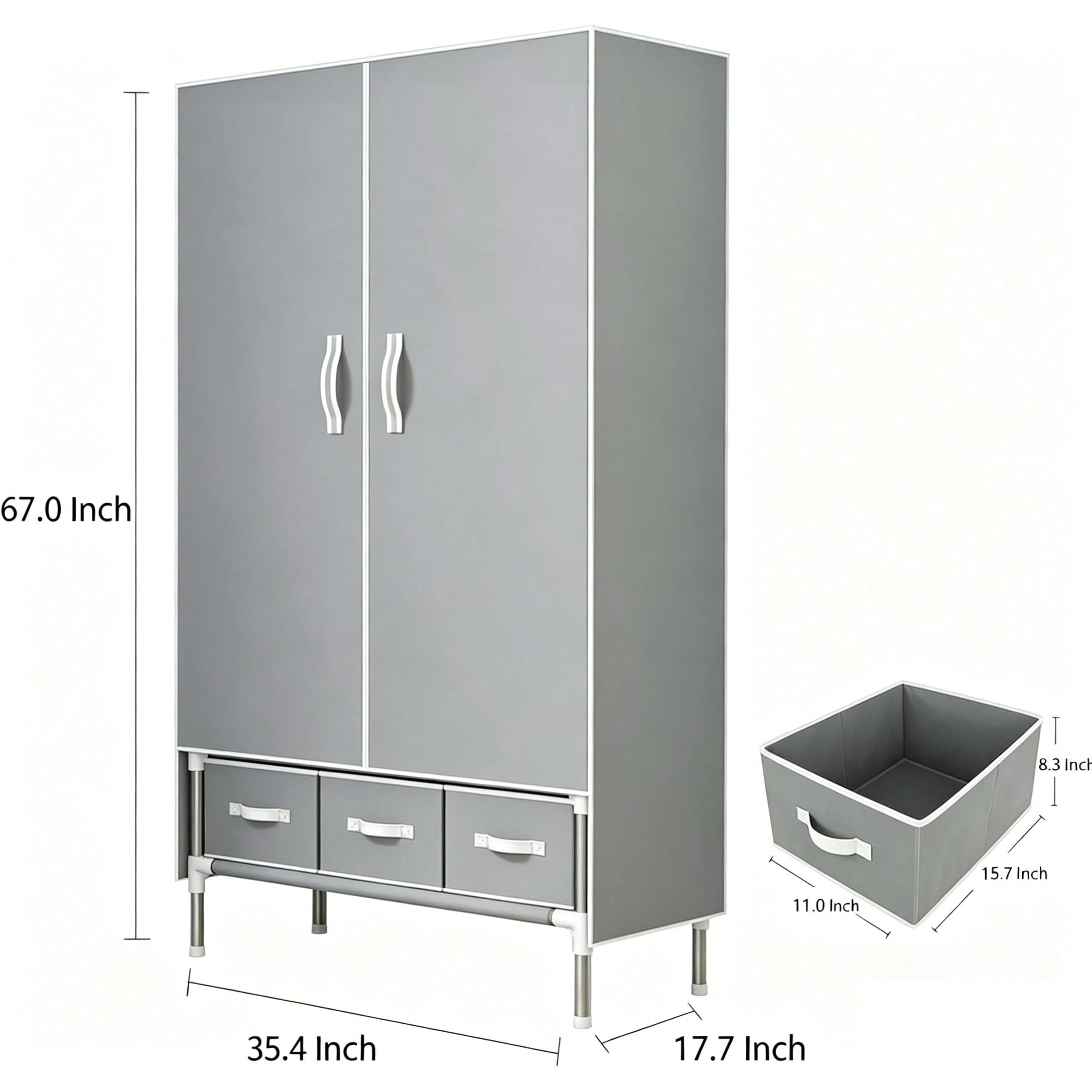 Portatif Dolap, 57.48 İnç Boyu - Wardrobe Closet Portable Fabric Cover incelemesi ve fiyatı